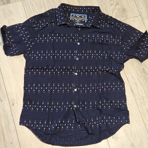 San Francisco Work Shirts Men's XL Slim-fit Short Sleeve Navy Anchors